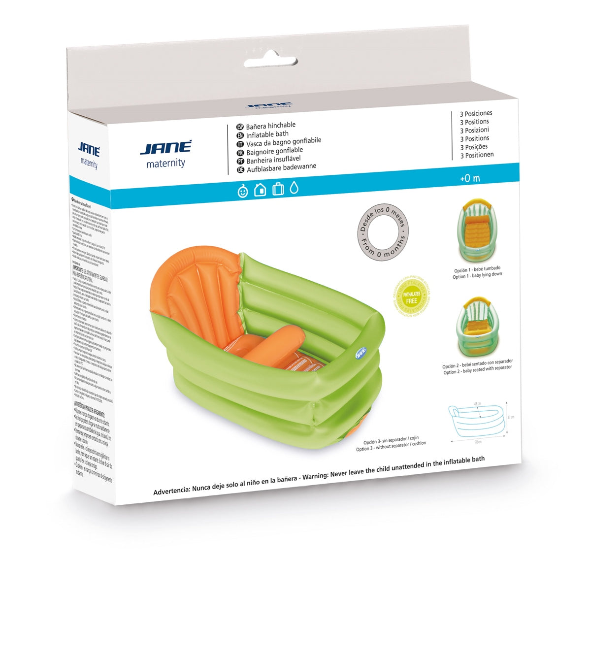 Jane Deluxe Inflatable Baby Bath with 3 Positions (30L) - Holi