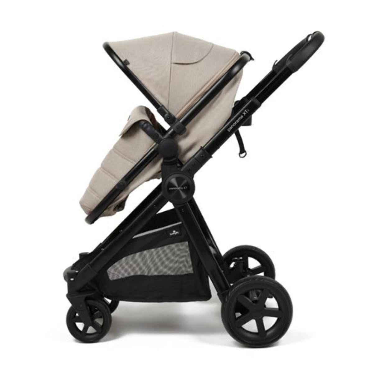 BabyLo Panorama XTi Premium Bundle & Travel System, Almond, Maxi Cosi Kori & Iora