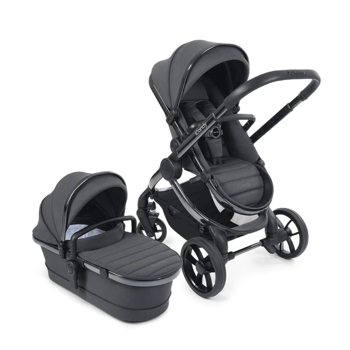 iCandy Peach 7 travel System With Pebble 360 Pro² Car Seat And Family Fix Base, Dark Grey