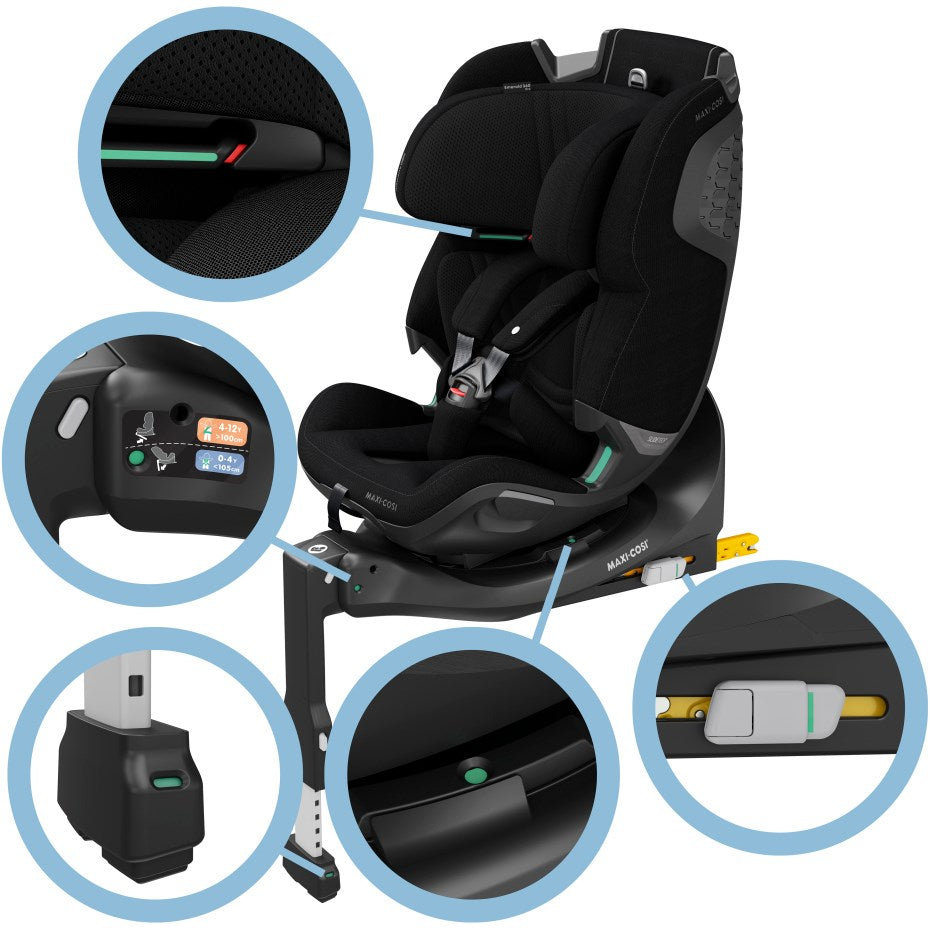 Maxi-Cosi Emerald 360 Pro Swivel Rotating i-Size Car Seat 40-150cm 0-12 Years