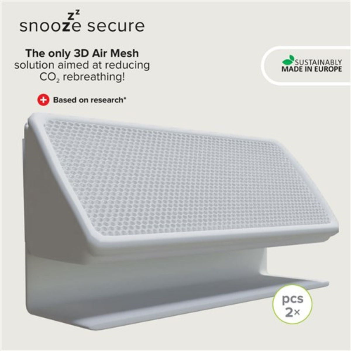 Snooze Secure – 3D Air Mesh Baby Sleep Positioner to Help Prevent SIDS & Reduce CO₂ Rebreathing