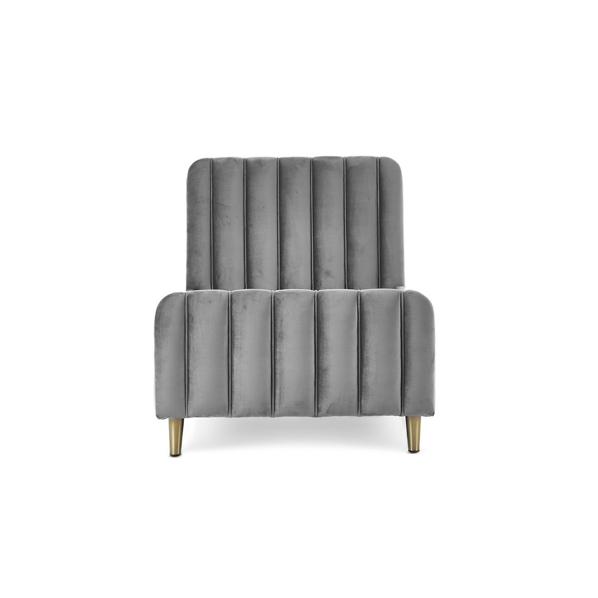 OBaby Gatsby Velvet Single Bed, Grey