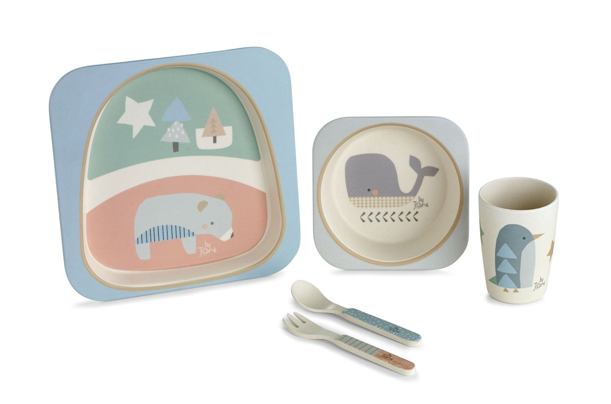 Jane Bamboo 5 Piece Dinner Set
