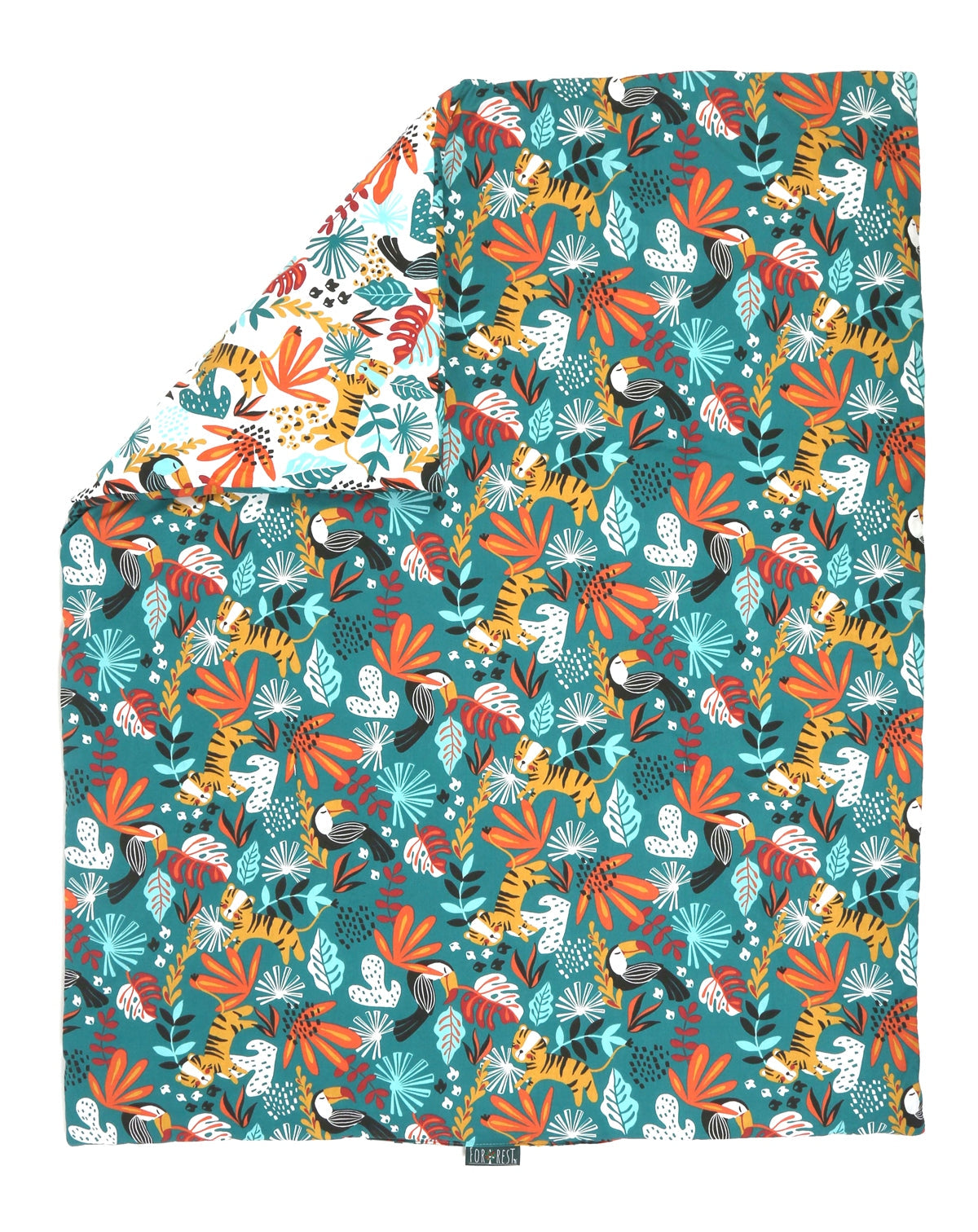 Forrest 3 Piece Reversible Baby Bedding Set, Rainforest