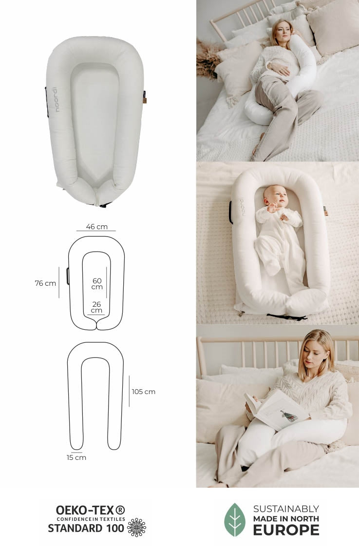 Noordi 2in1 Baby Nest + Maternity Pillow (Open Box)