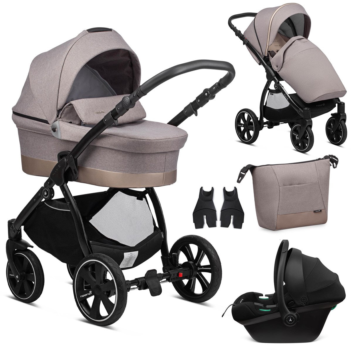 Noordi Sole Go 3in1 Travel System, Beige (Open Box)