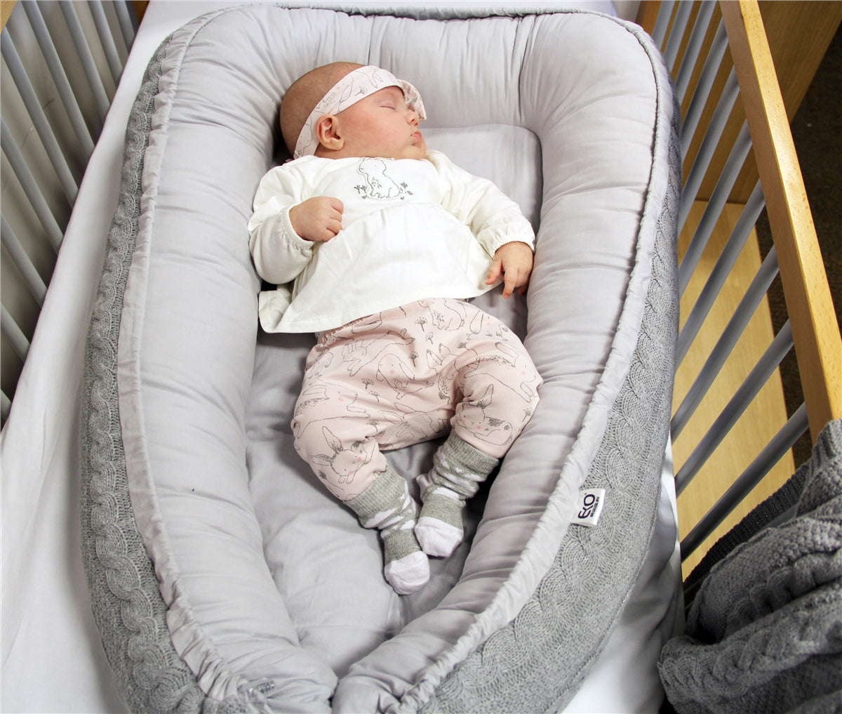 EKO Knitted Reversible Baby Cocoon