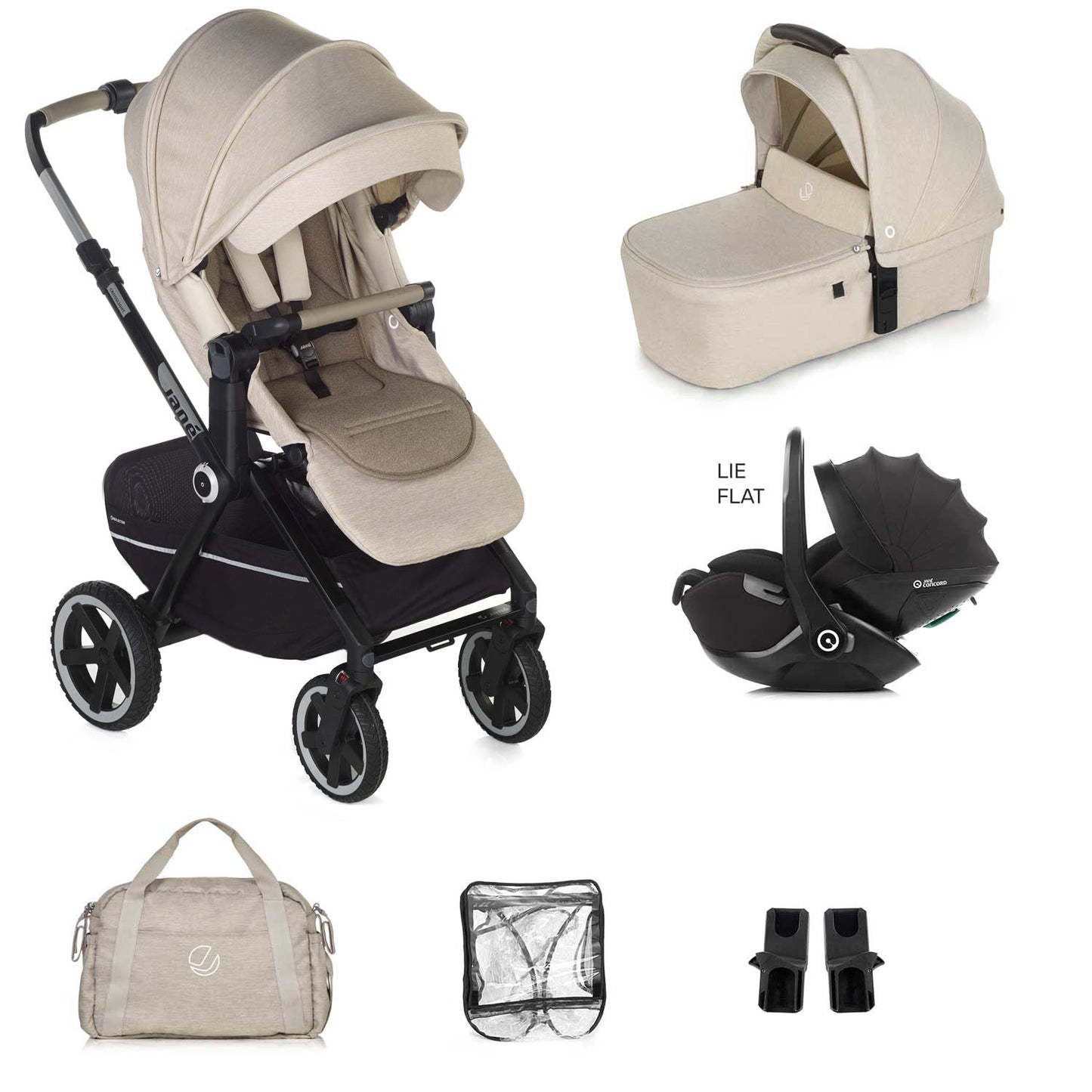 Jane Crosslight 3 + Kombibaby 360 Lie-Flat Car Seat Travel System
