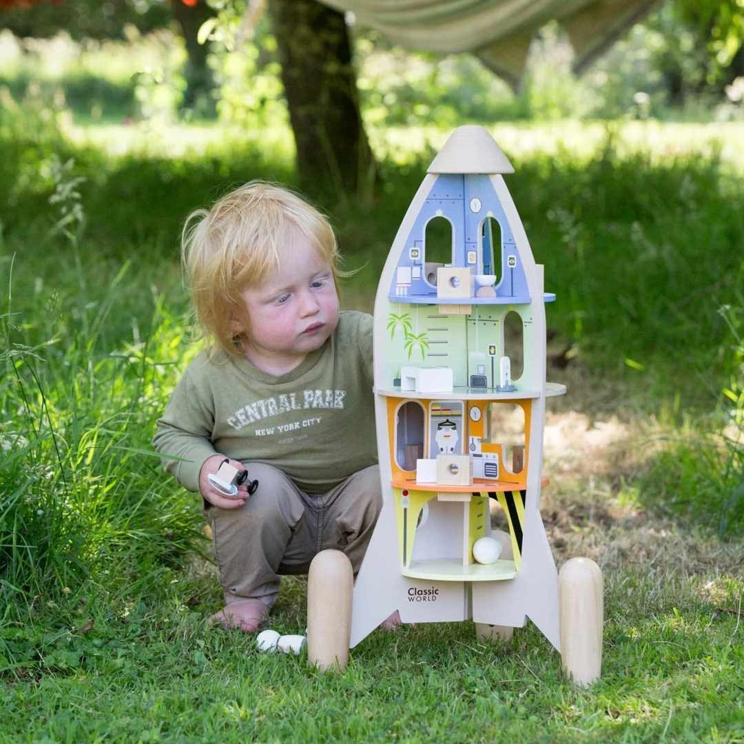 Classic World Wooden Rocket Ship Children's Toy