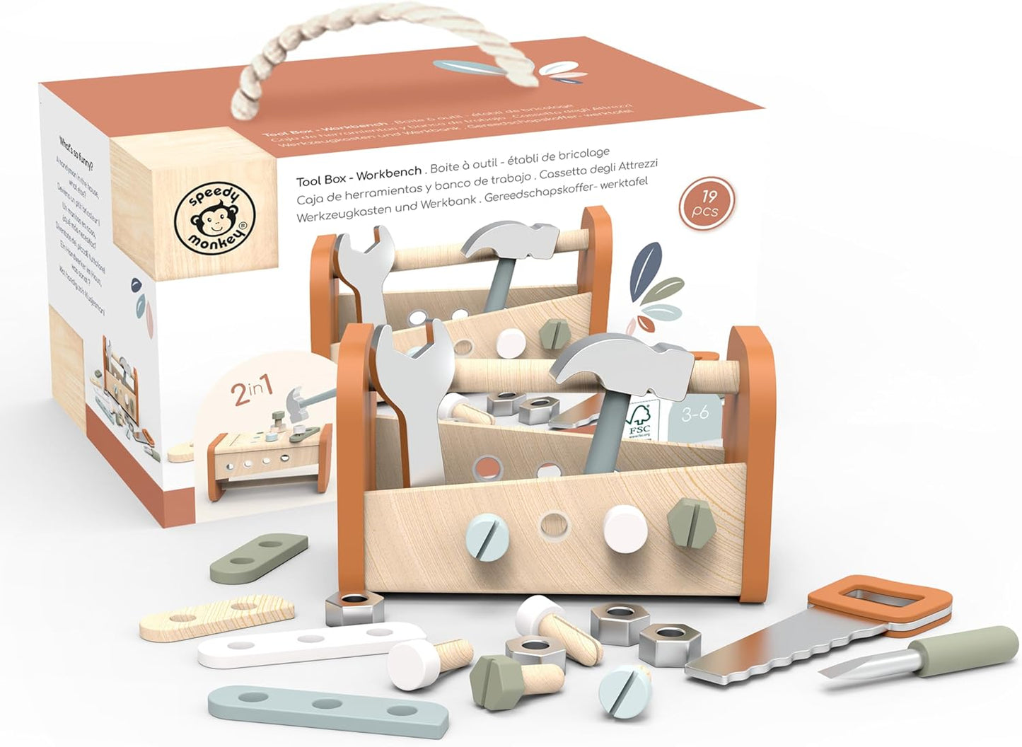 Speedy Monkey Tool Box - Workbench (2 in 1)