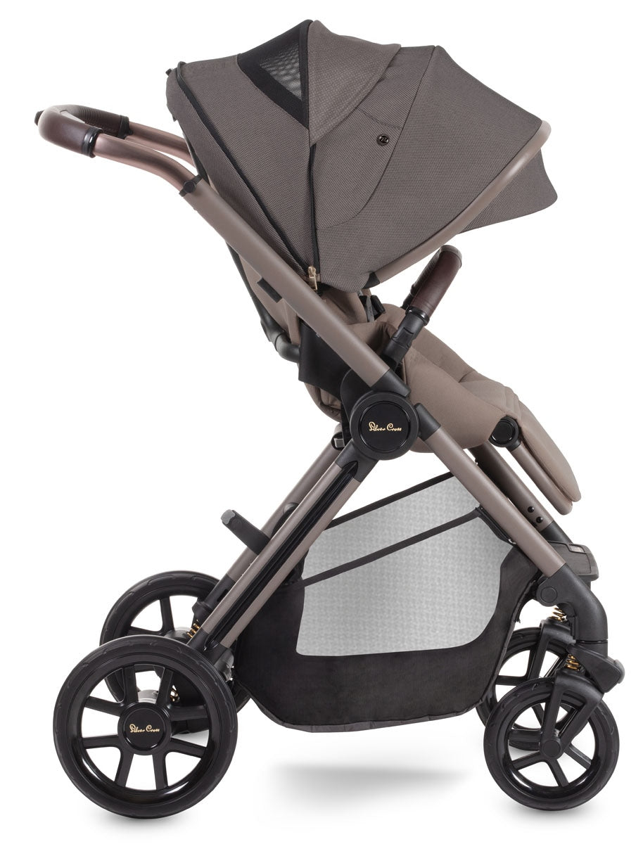 Silver Cross Reef + First Bed Folding Carrycot, Earth