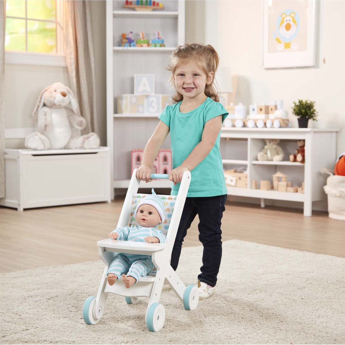 Melissa & Doug Geometric Shape Sorting Stacker Toy