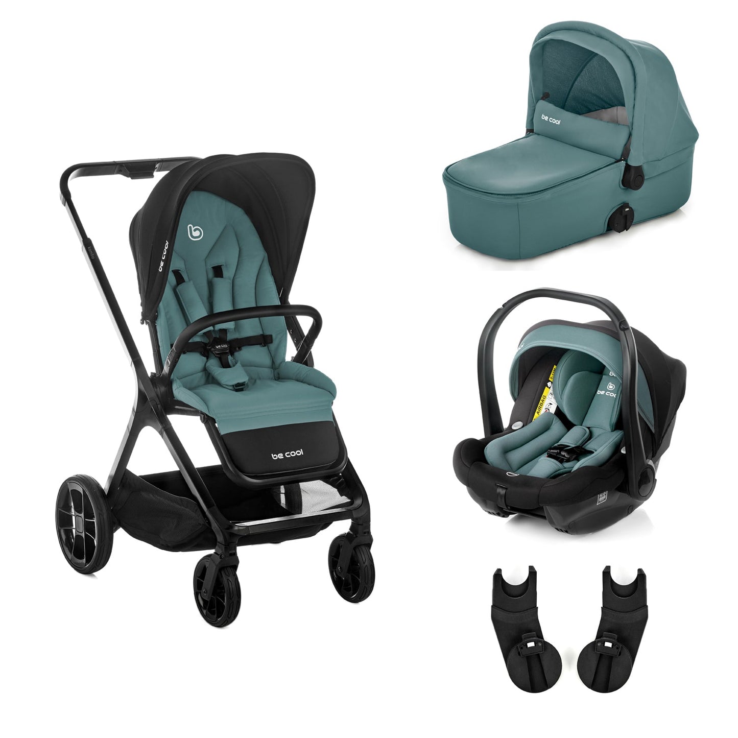 Be Cool Kombo Trio: Pushchair + Carrycot + i-Size Travel Baby Carrier + Isofix Base