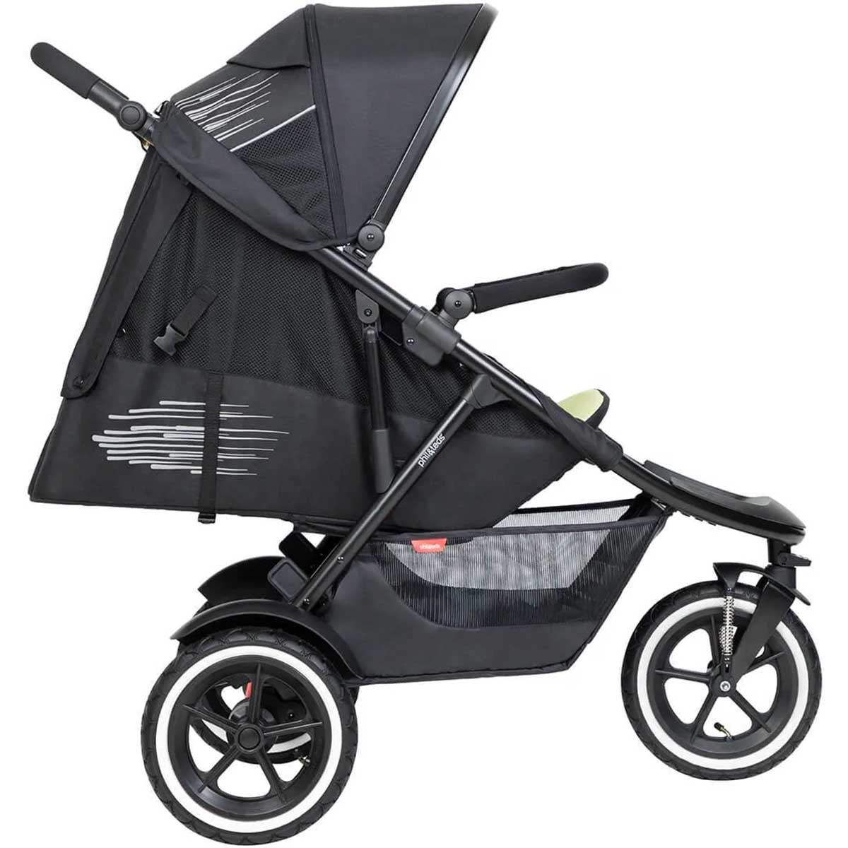 Phil & Teds Sport V6 Pushchair + Double Kit, Black