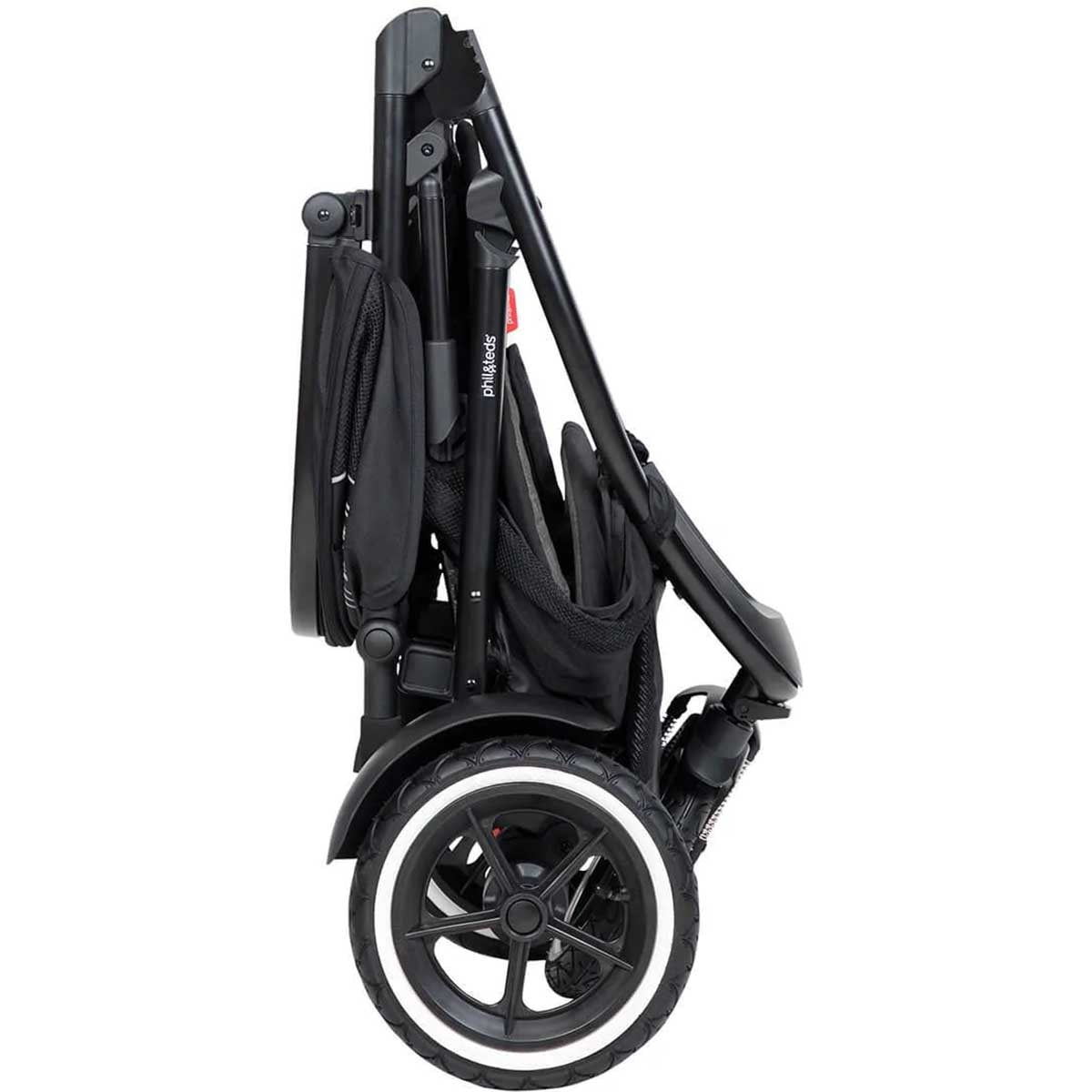 Phil & Teds Sport V6 Pushchair + Double Kit, Black