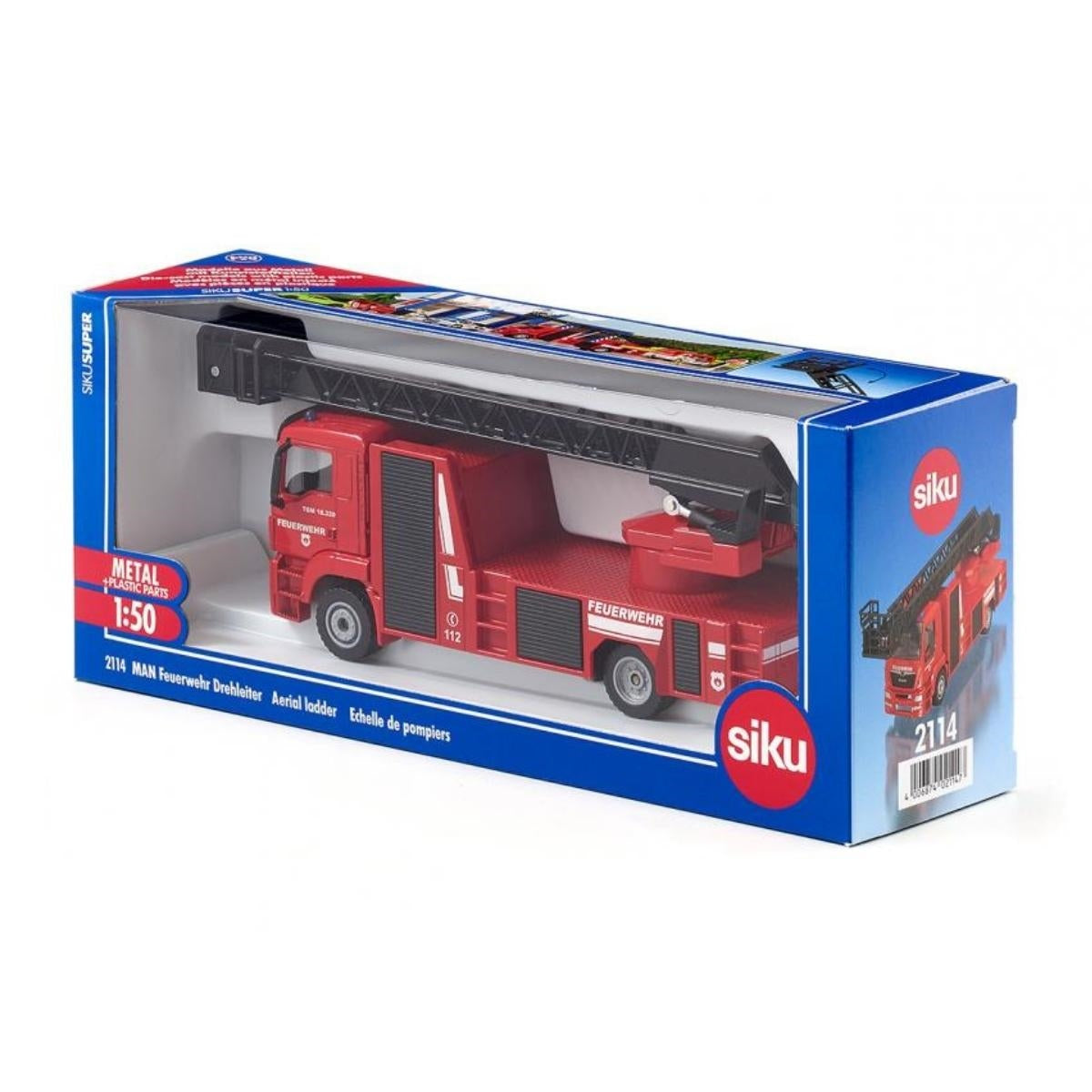 Siku MAN Fire Engine with extendable turntable ladder