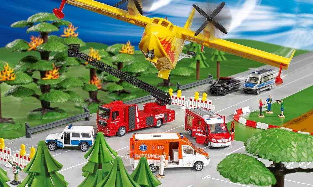 Siku MAN Fire Engine with extendable turntable ladder