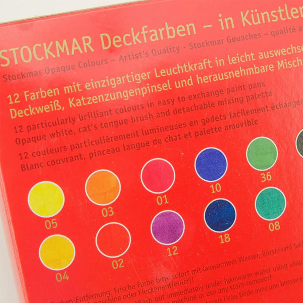 Stockmar Watercolour Paints 12 Opaque Colours