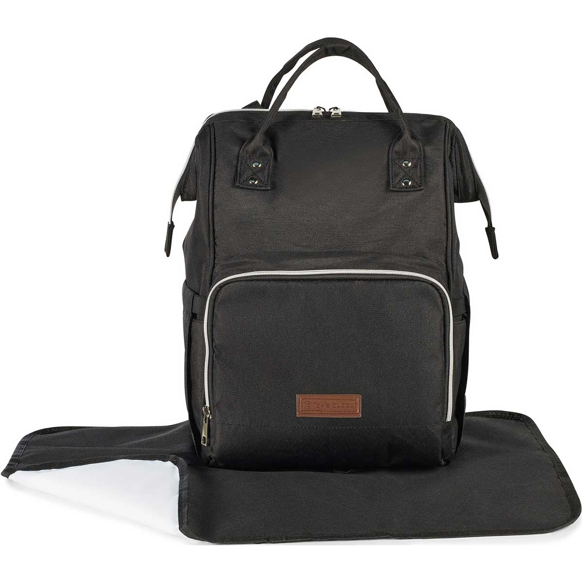 Ickle Bubba Stomp Luxe All-in-One Premium i-Size Travel System with ISOFIX Base, Black / Midnight / Tan