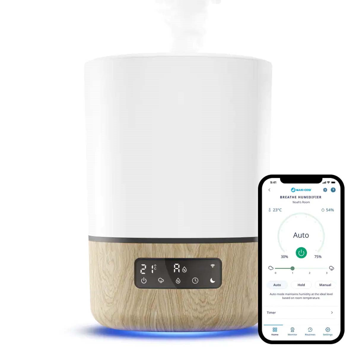 Maxi-Cosi Breathe Smart Humidifier with App Control & Essential Oil Diffuser