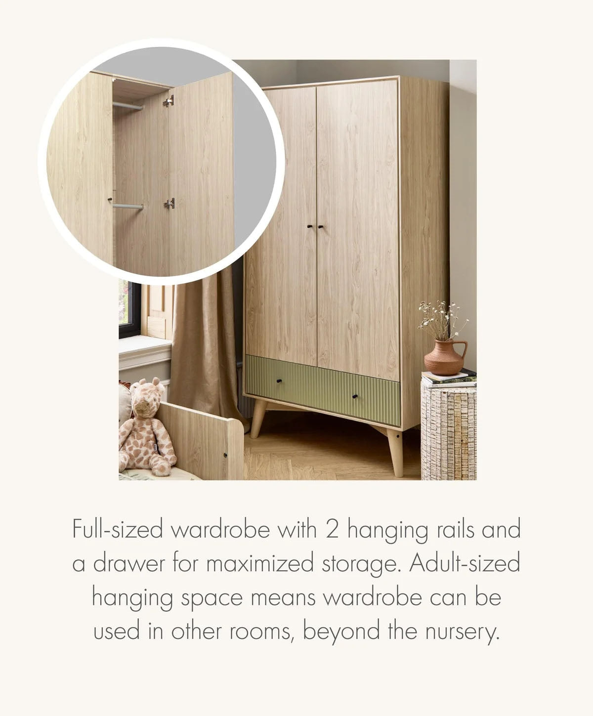 Mamas & Papas Coxley 3 Piece Furniture Set (Cot Bed, Dresser Changer & Wardrobe)