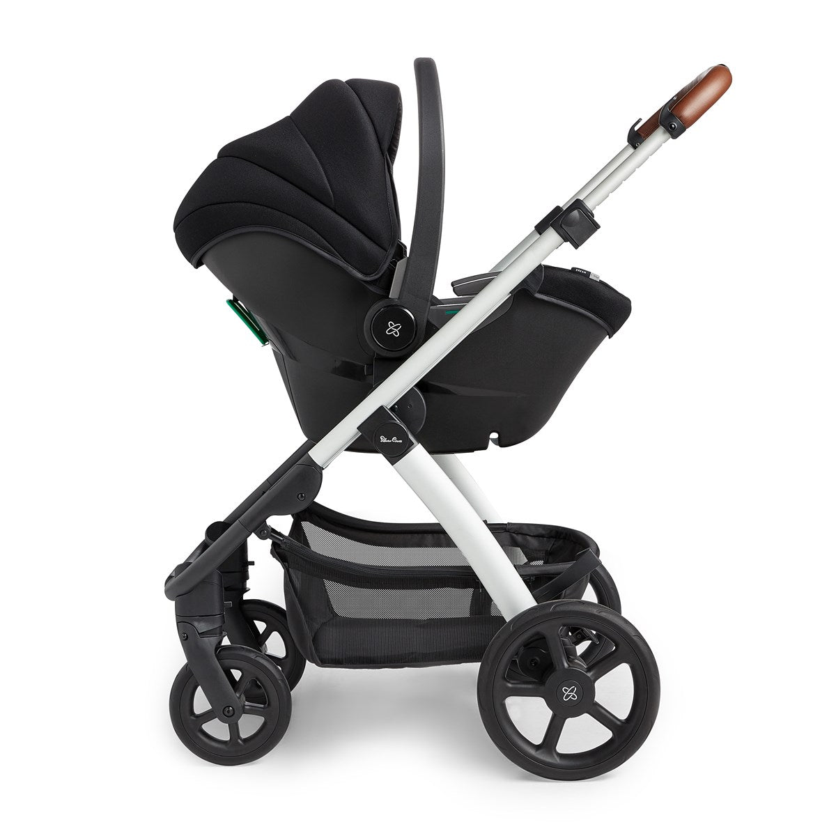 Silver Cross Tide 3-in-1 Dream Travel System + Free Accessories Pack Bundle, Sage on Silver