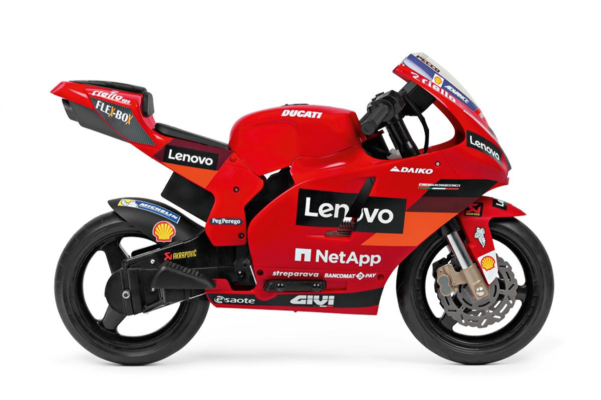 Peg Perego Ducati Desmosedici GP 12volt Motorbike with Stabilisers, 3+ years