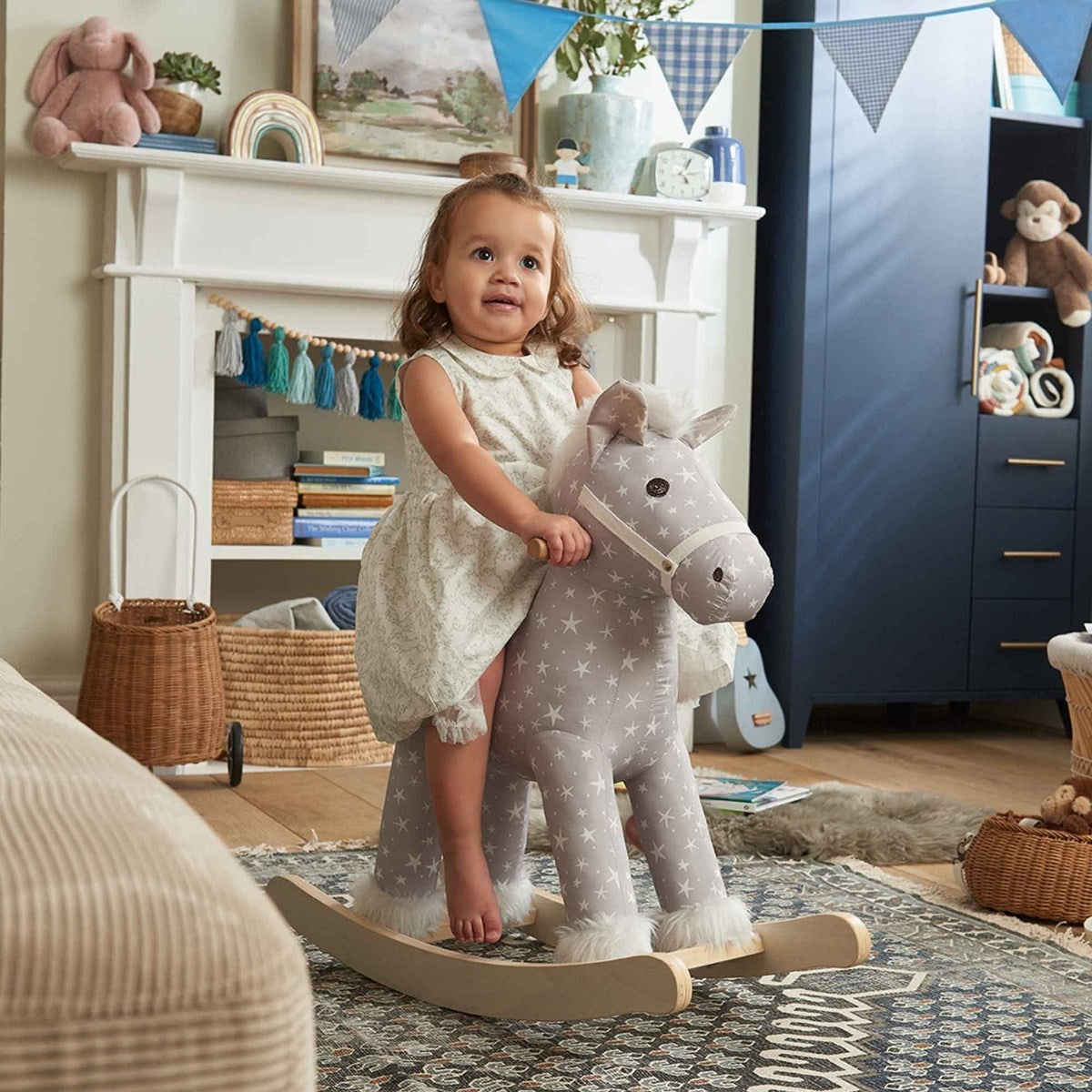 Mamas & Papas Rocking Horse - Grey Star
