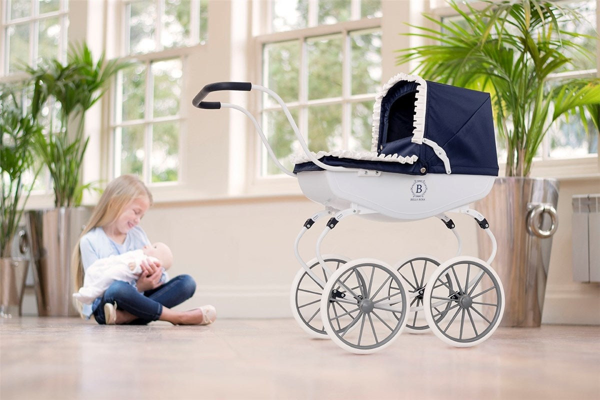 Halsall Toys Bella Rosa Dolls Pram with Baby Joy Doll Bundle, 3+ years