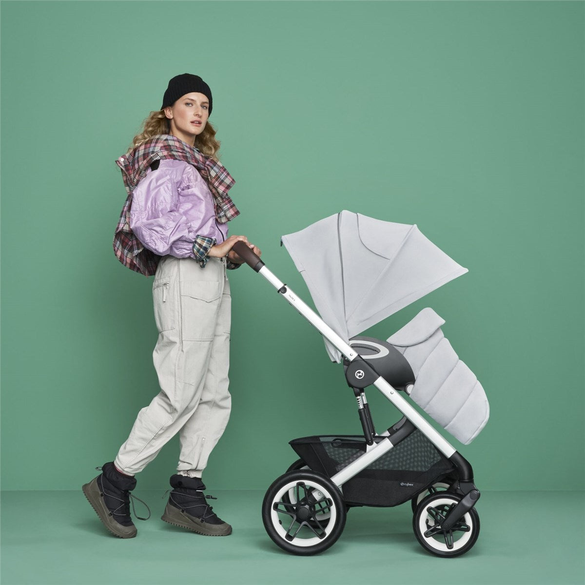 Cybex Talos S Lux Pushchair + Cot, Moon Black