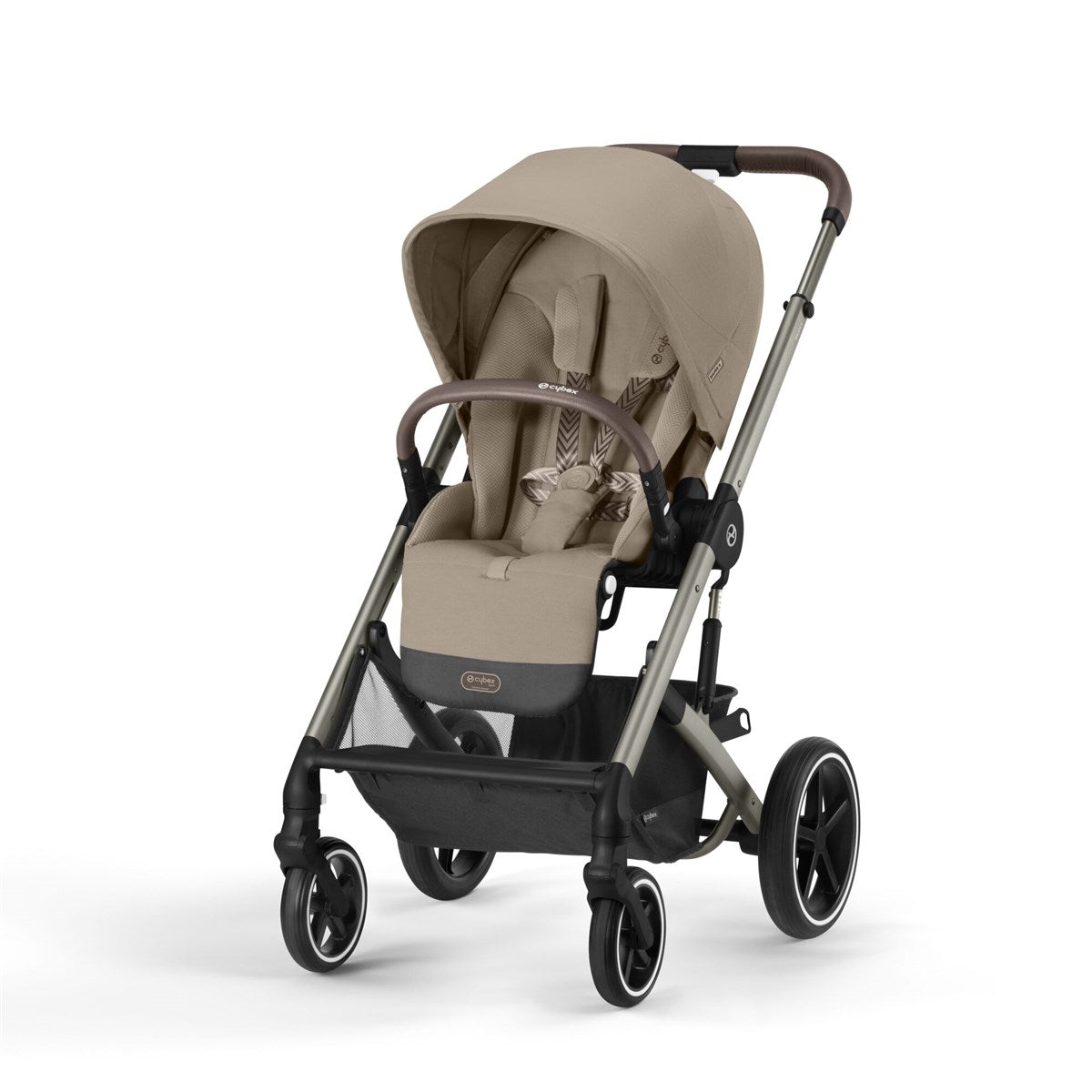 Cybex Balios S Lux Essential Travel & Bundle with Cloud G Car Seat, Almond Beige