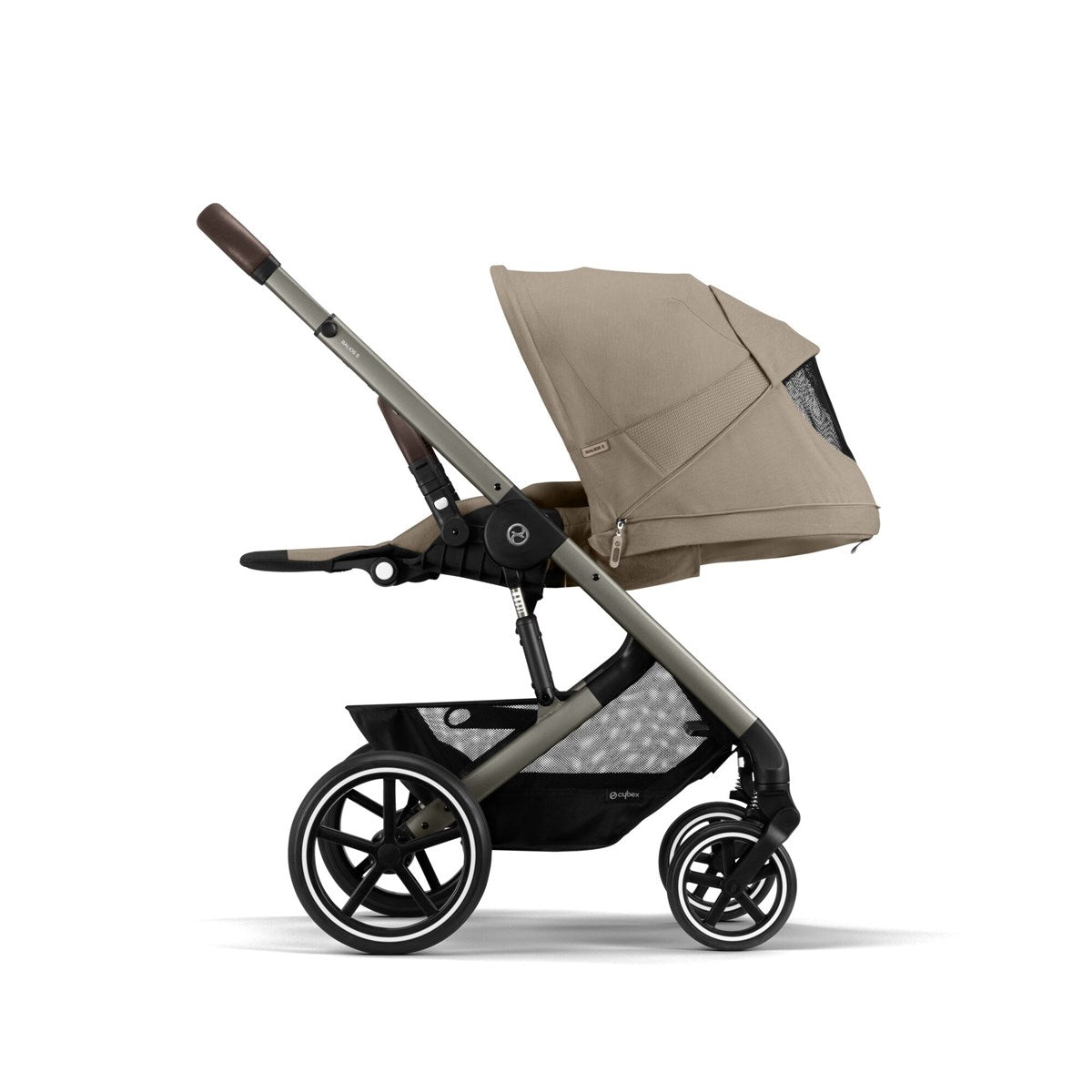 Cybex Balios S Lux Essential Travel & Bundle with Cloud G Car Seat, Almond Beige