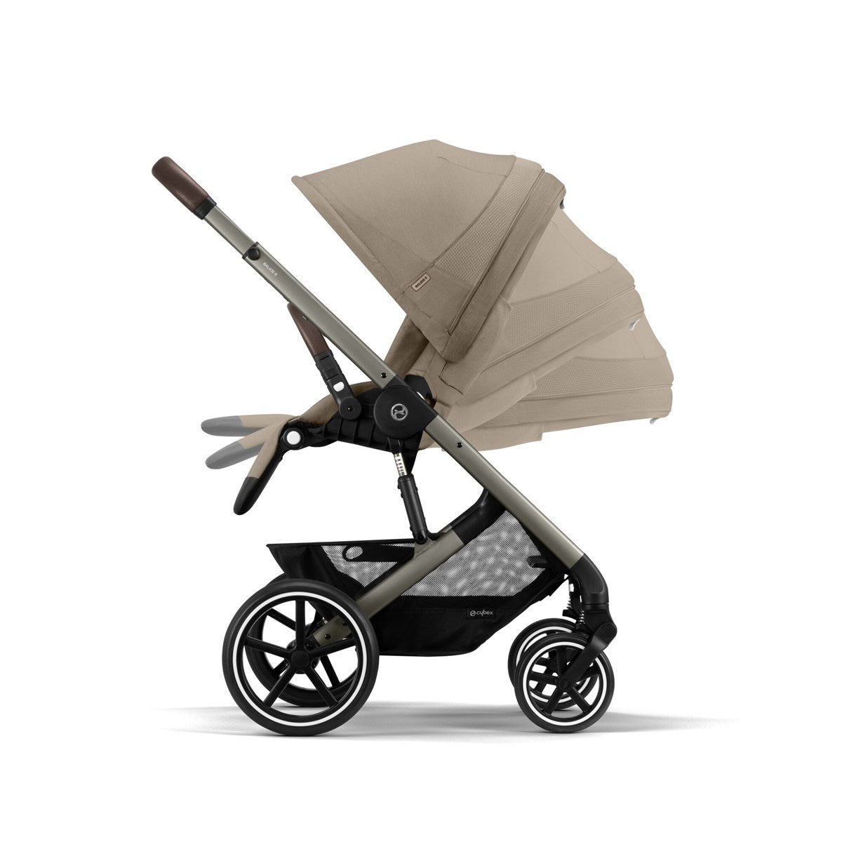 Cybex Balios S Lux Essential Travel & Bundle with Cloud G Car Seat, Almond Beige