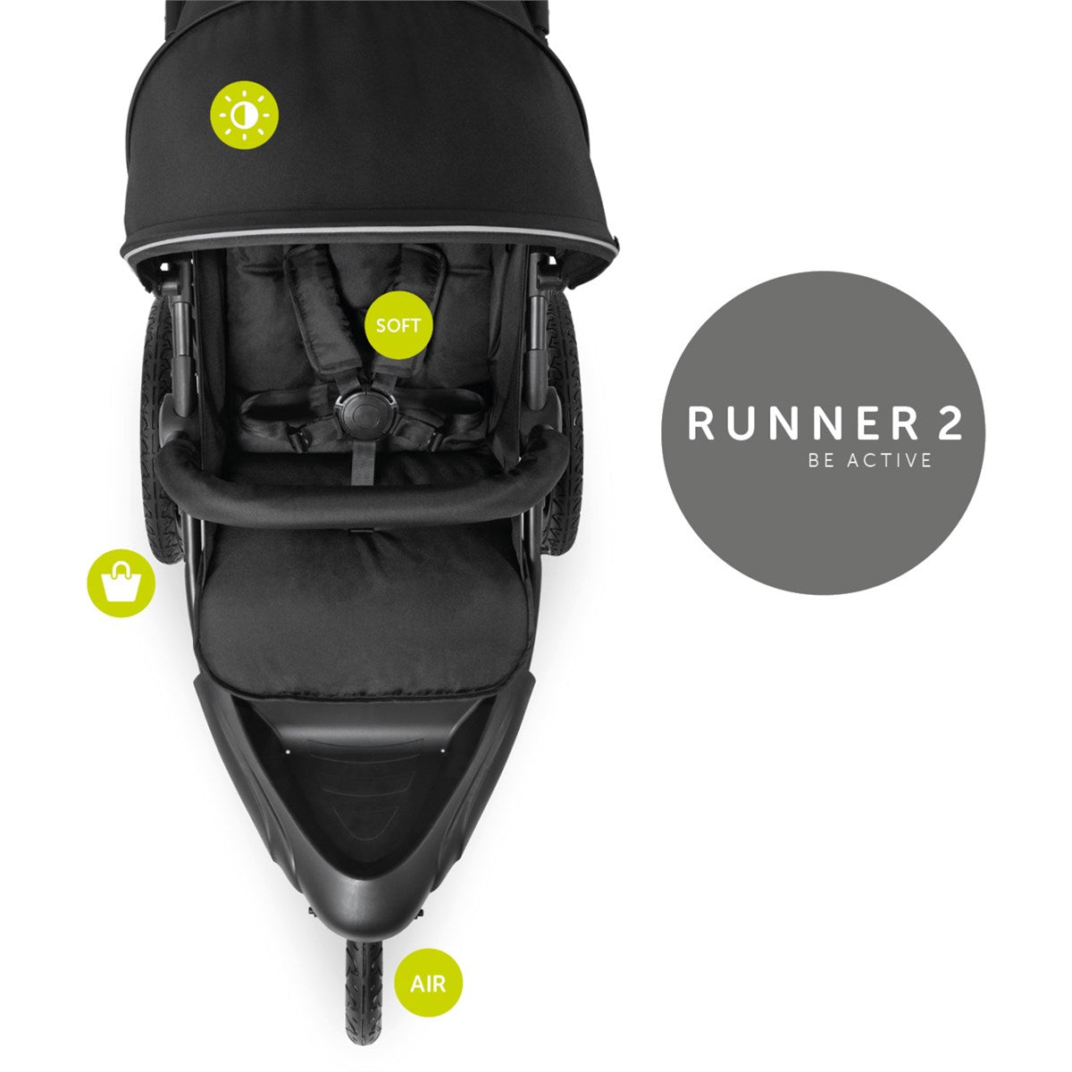Hauck Runner 2 All-Terrain Pushchair + Raincover