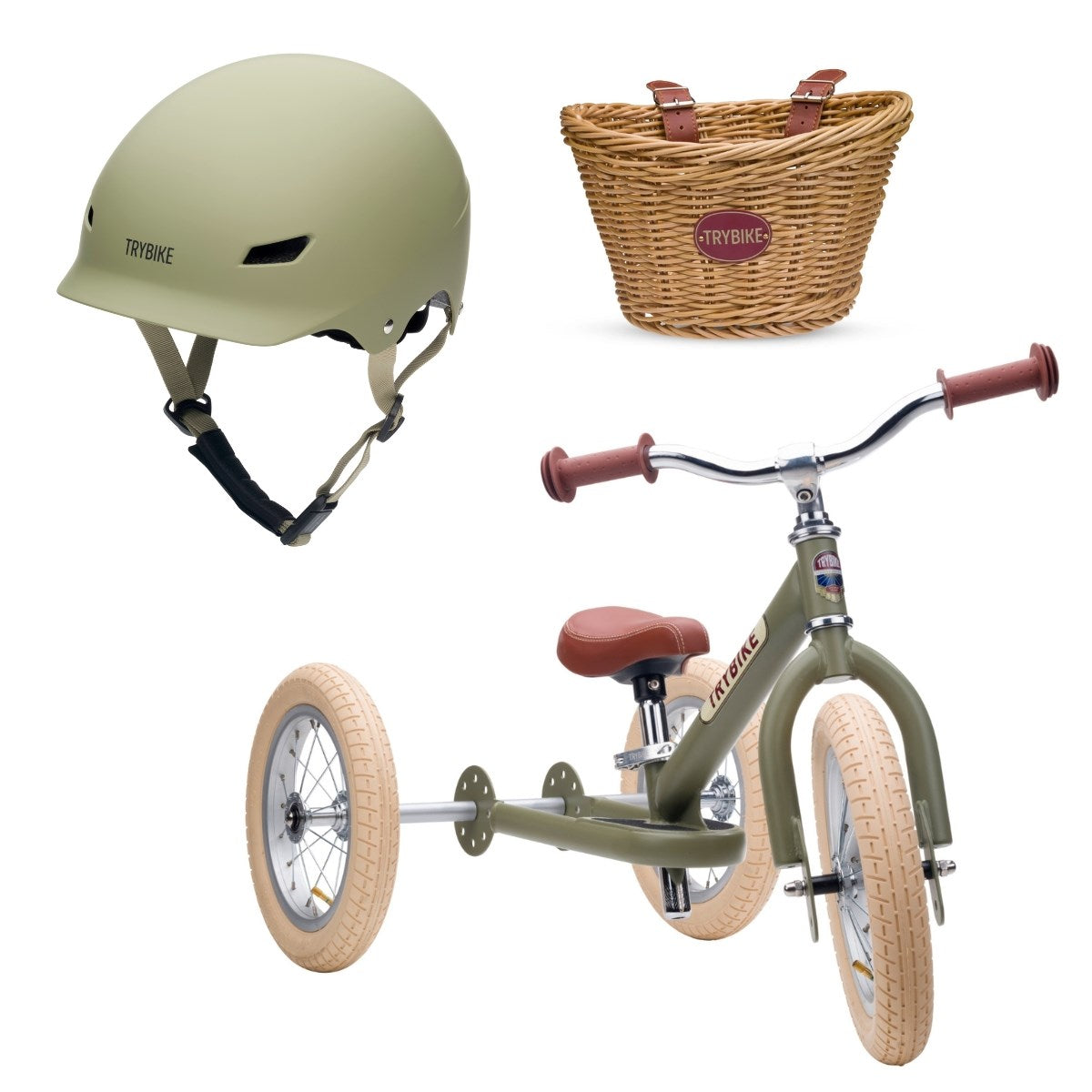 TryBike Matte Balance Bike & Accessory Bundle