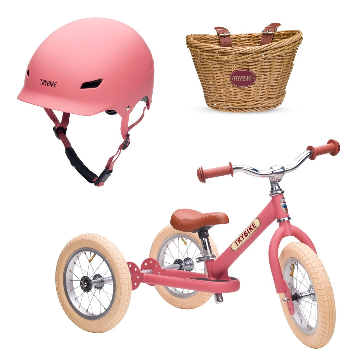 TryBike Matte Balance Bike & Accessory Bundle