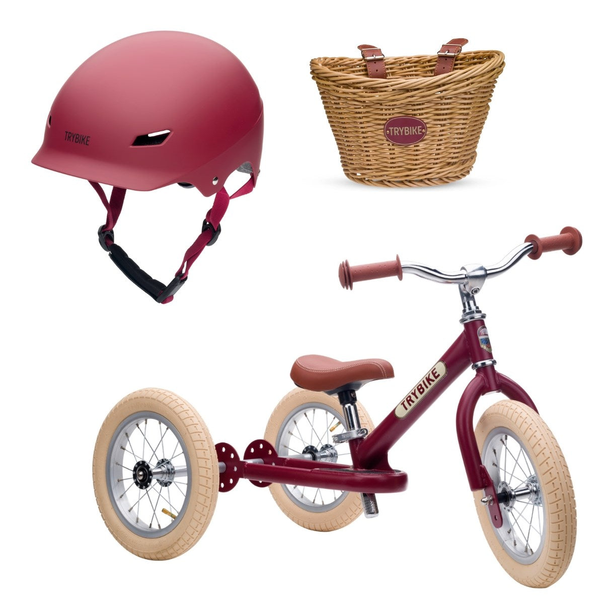 TryBike Matte Balance Bike & Accessory Bundle