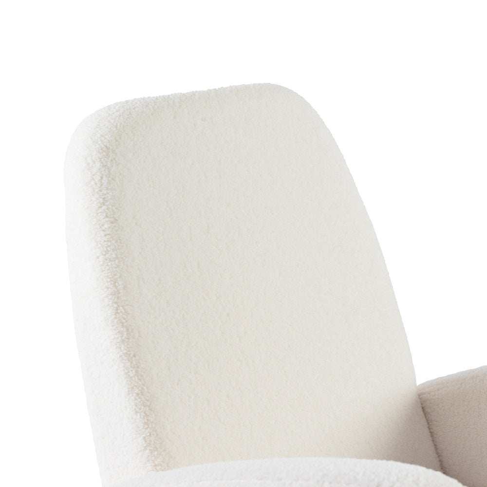 Amana Aura Nursing Chair & Stool - Snow White/Natural