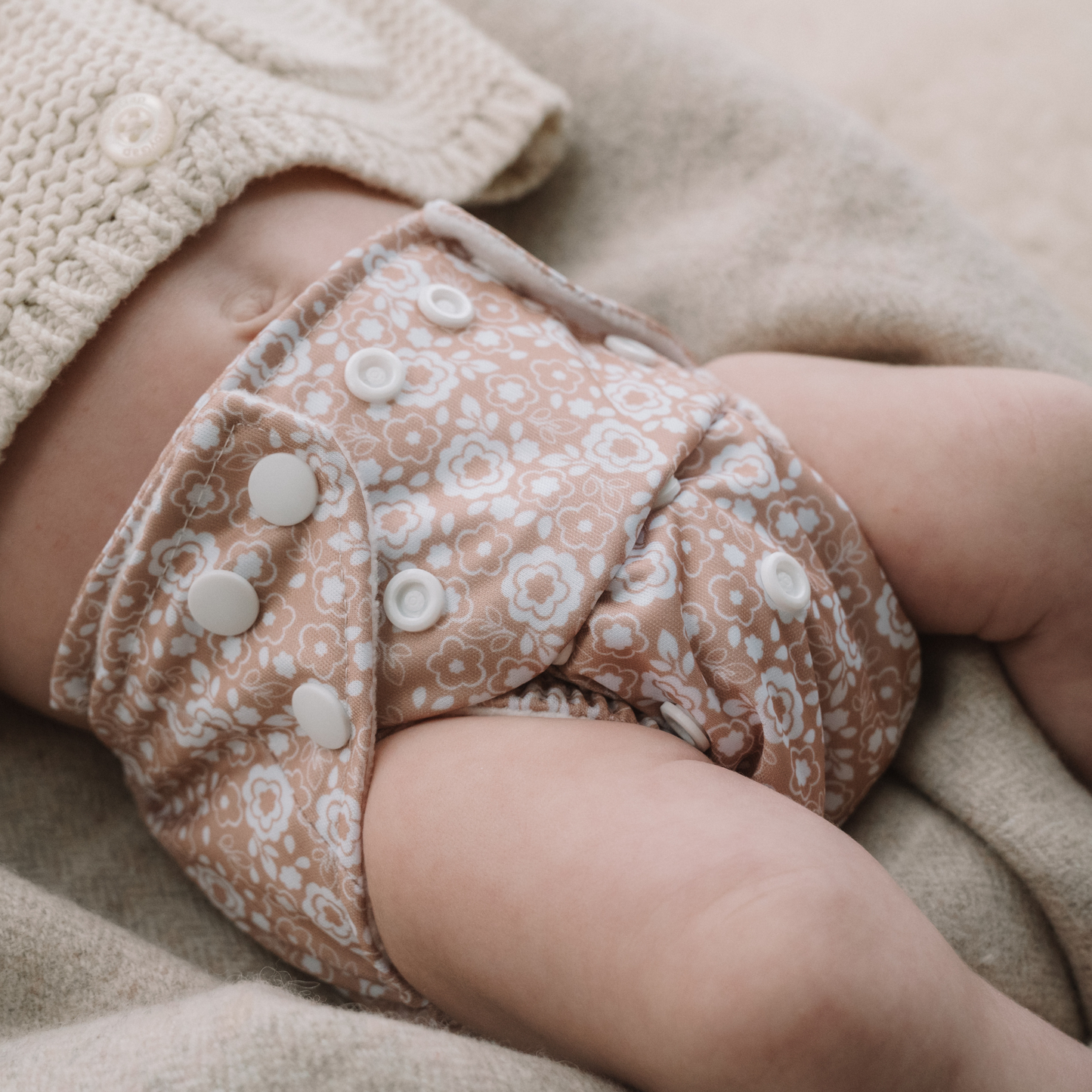 One Size All-In-One Reusable Cloth Nappy - Bloom