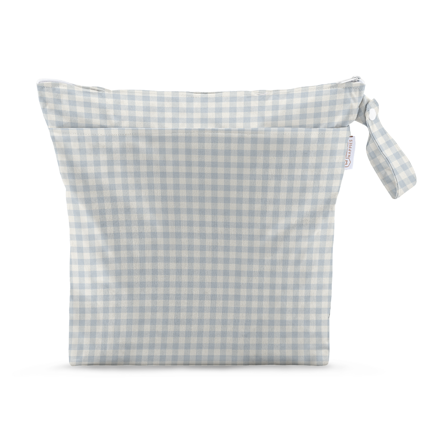 Grab & Go Nappy Wet Bags With Handle - Blue Gingham
