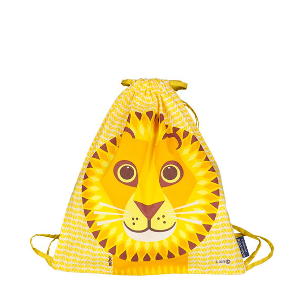 Coq en Pate Organic Cotton Children's Drawstring Bag - Lion