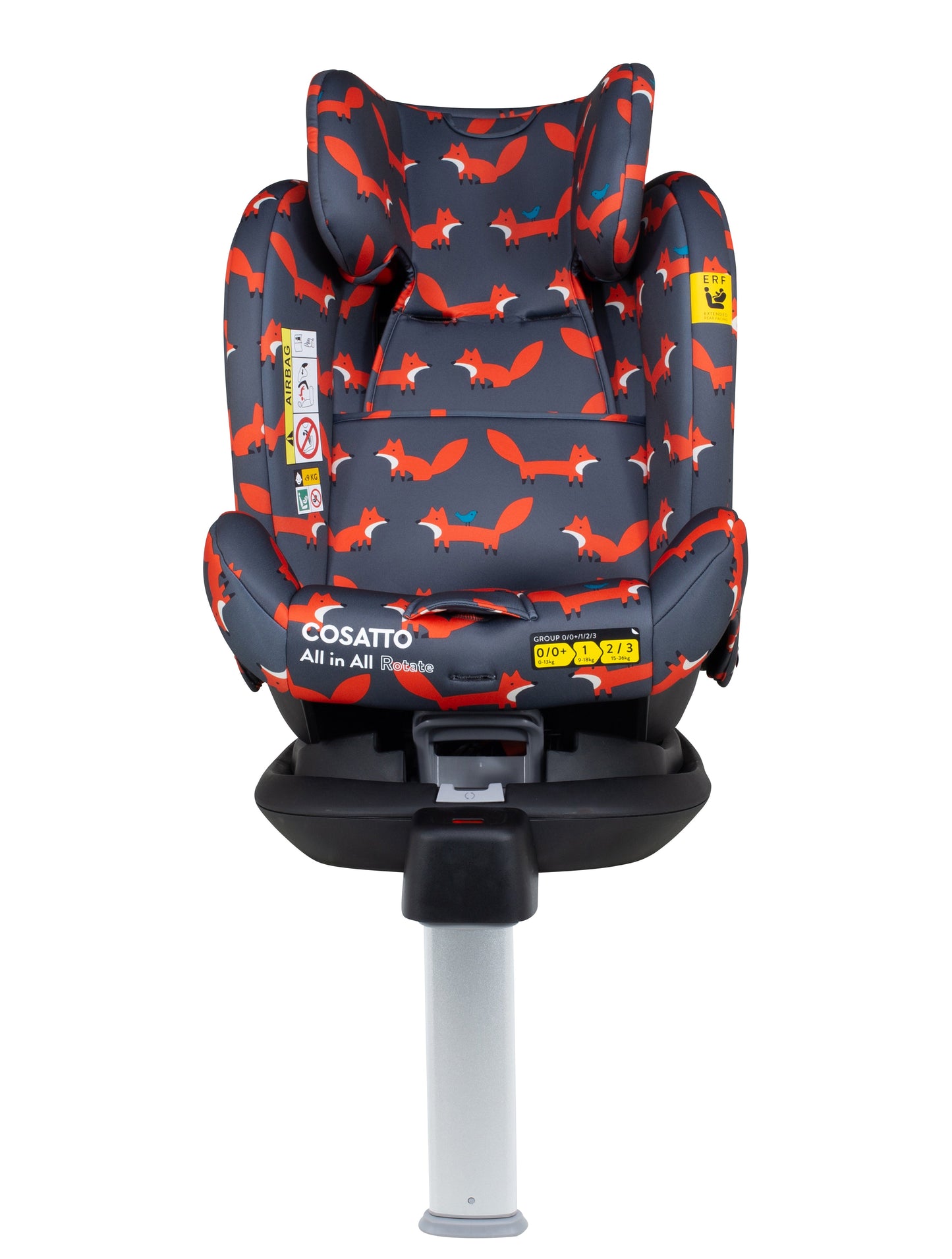 All in All 360 Rotate Car Seat Charcoal Mister Fox