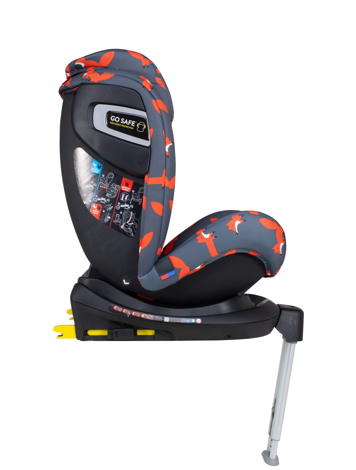 All in All 360 Rotate Car Seat Charcoal Mister Fox