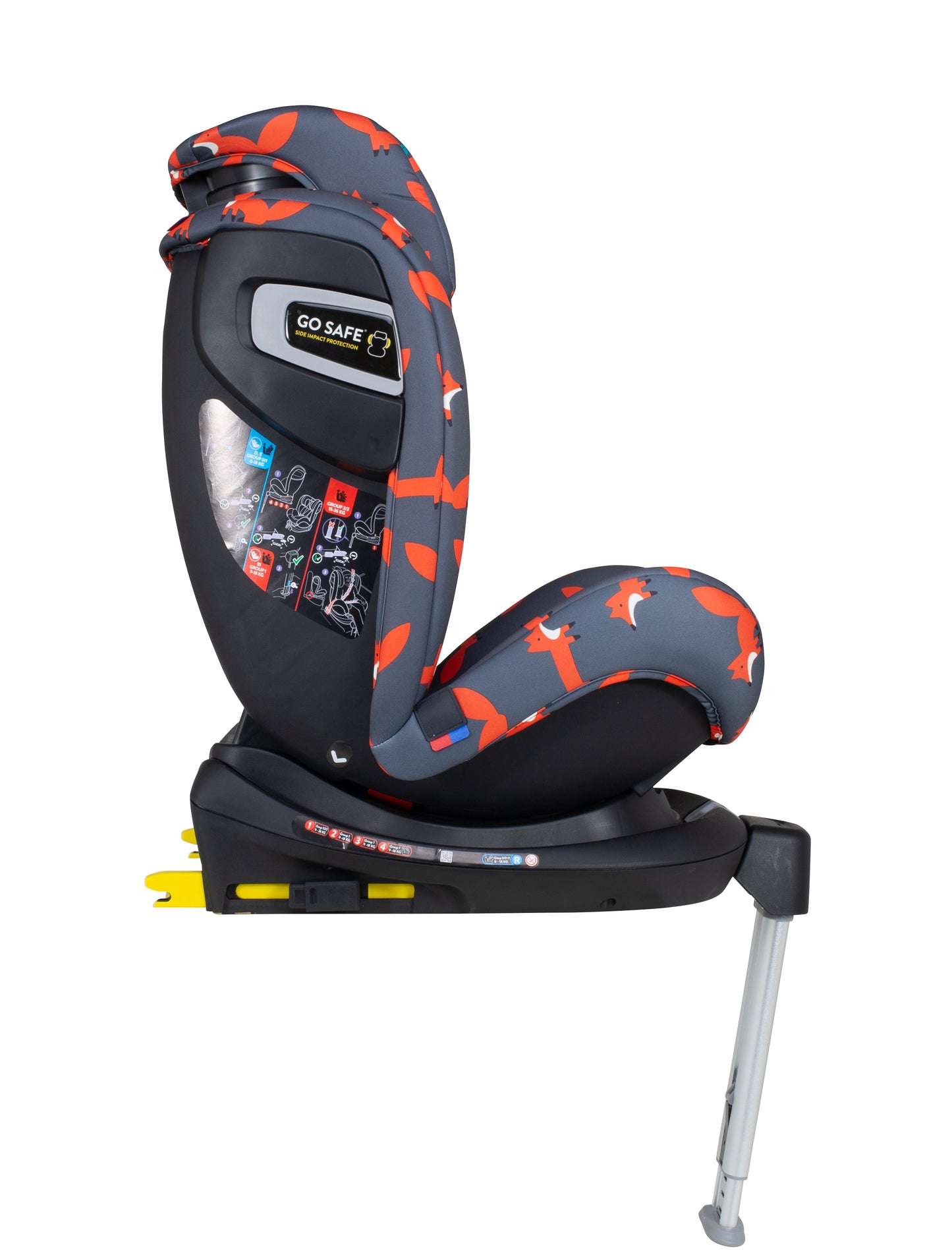 All in All 360 Rotate Car Seat Charcoal Mister Fox