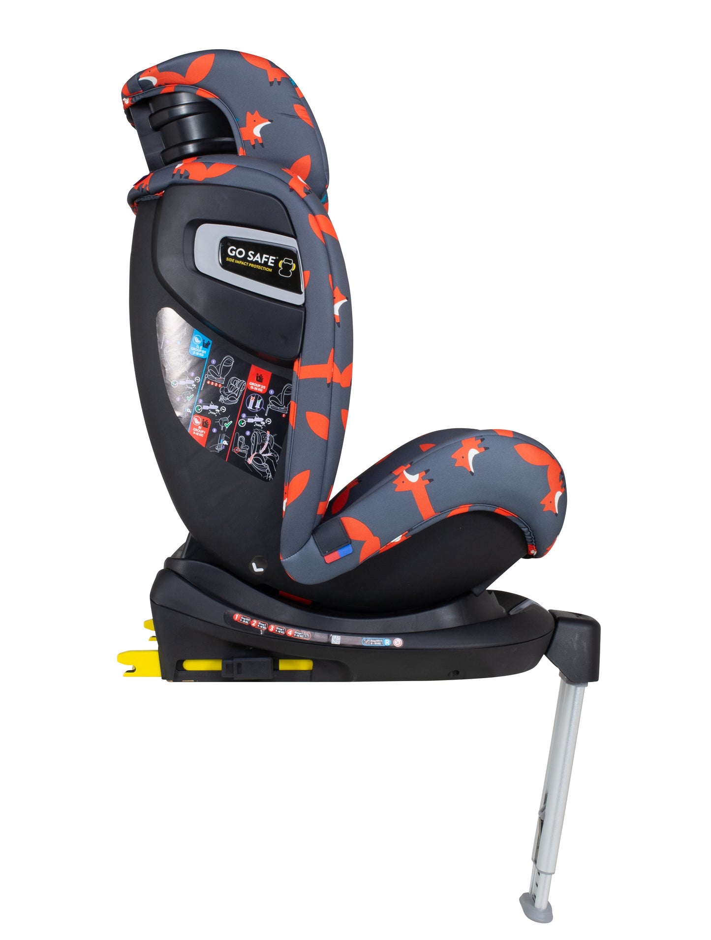 All in All 360 Rotate Car Seat Charcoal Mister Fox