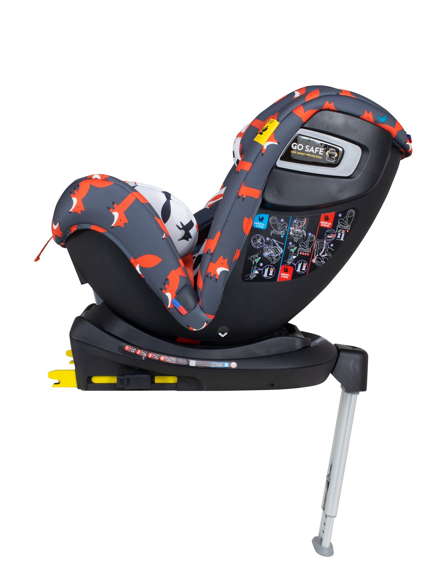 All in All 360 Rotate Car Seat Charcoal Mister Fox