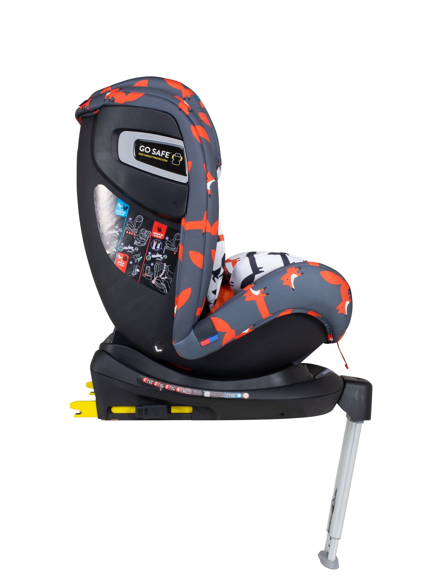 All in All 360 Rotate Car Seat Charcoal Mister Fox