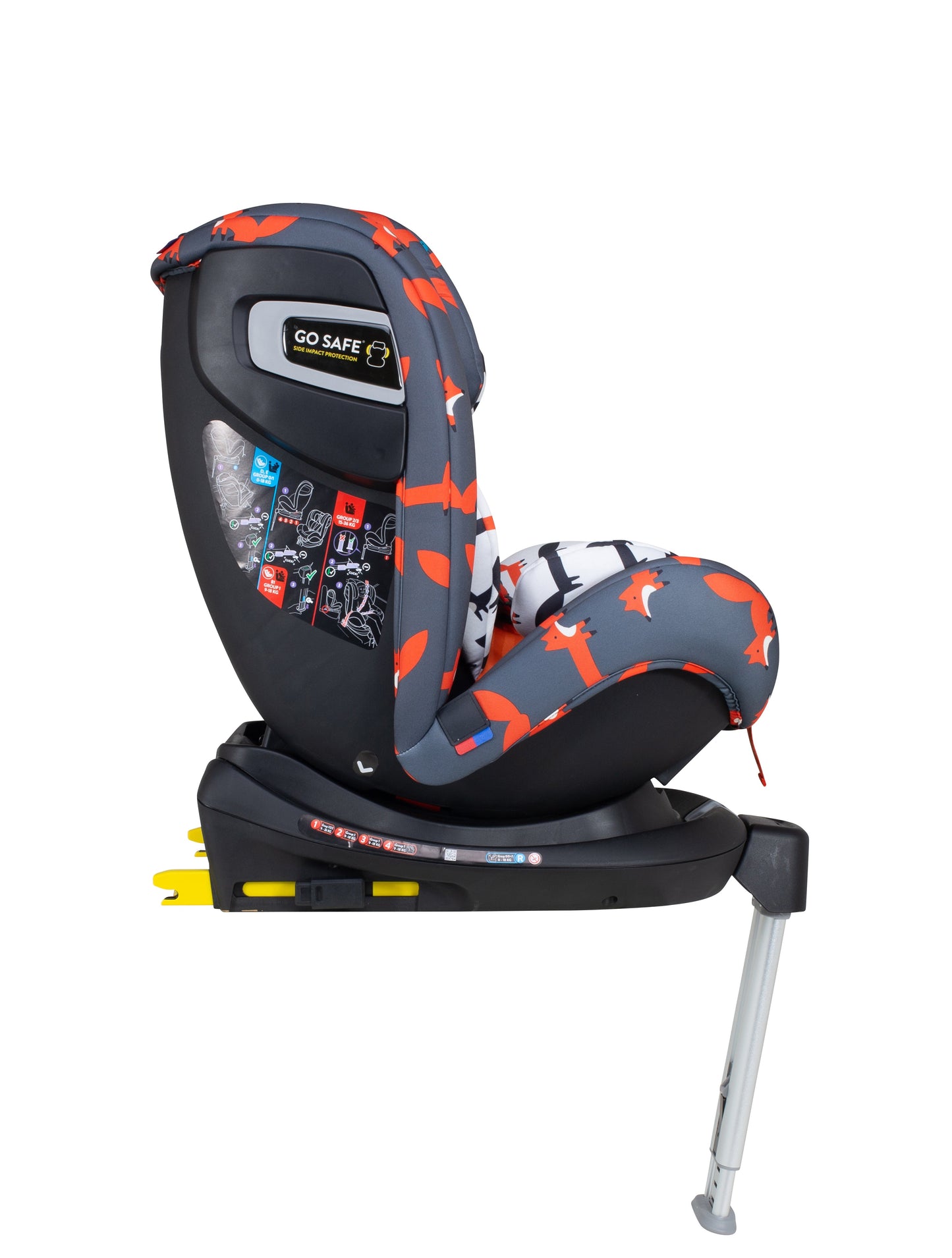 All in All 360 Rotate Car Seat Charcoal Mister Fox