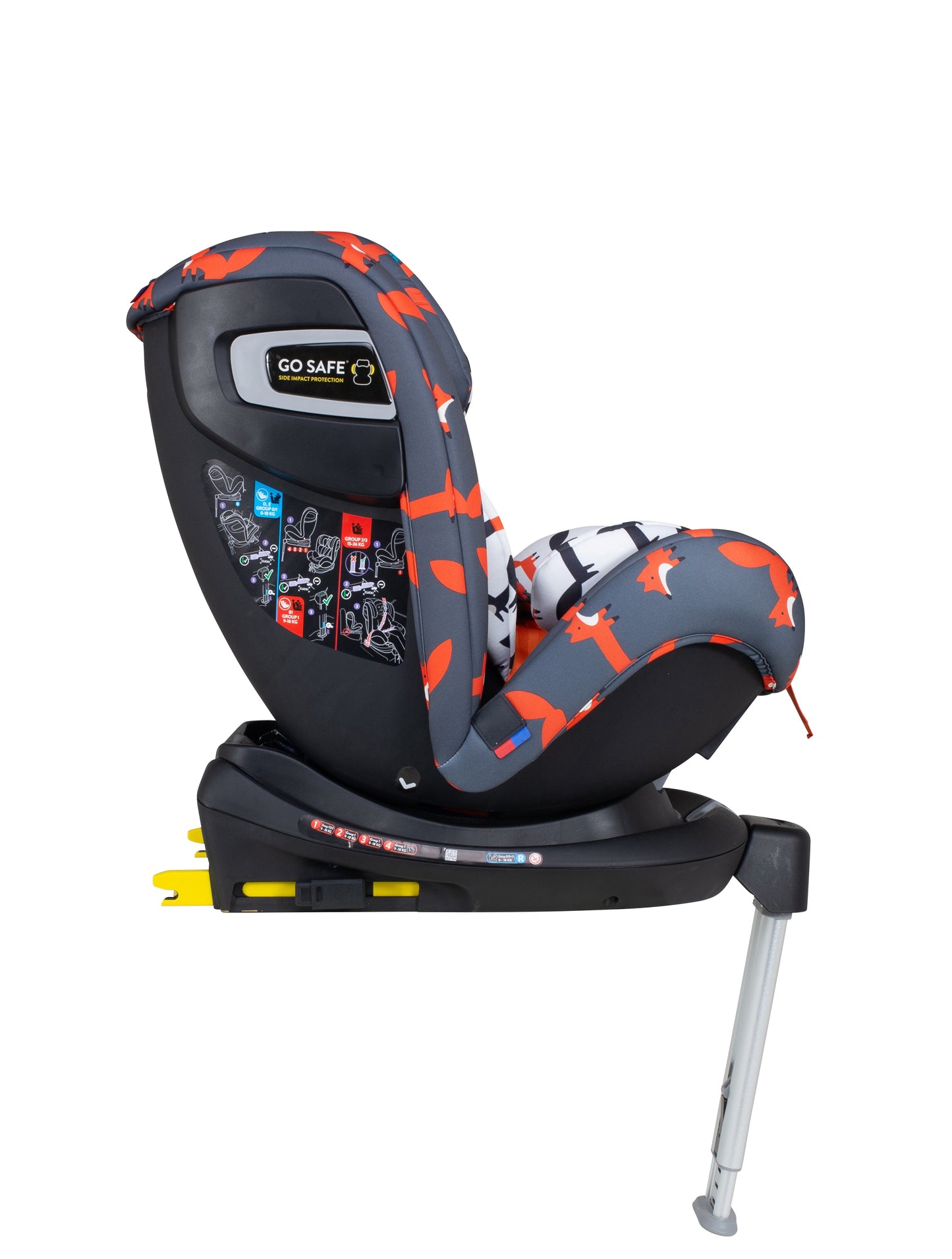 All in All 360 Rotate Car Seat Charcoal Mister Fox
