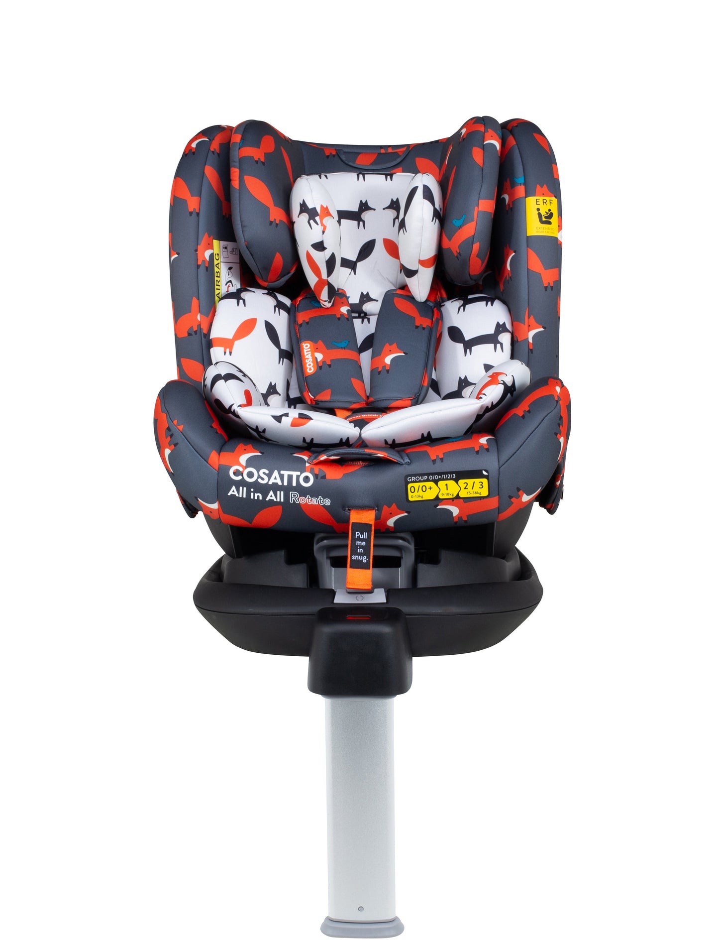 All in All 360 Rotate Car Seat Charcoal Mister Fox